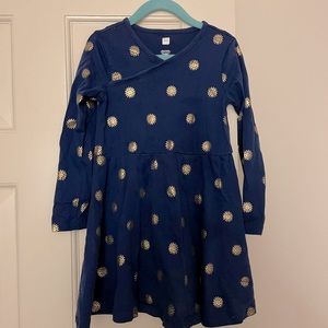 Tea Collection Navy & Gold Dress Sz 4